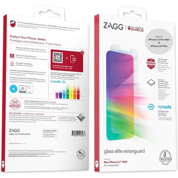 InvisibleShield Glass Elite Screen Protector for iPhone 13 Pro Max iPhone 14+ - Picture 1 of 8
